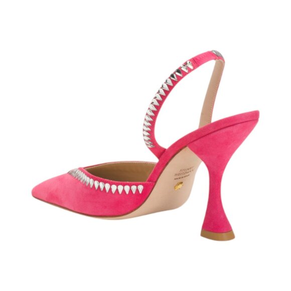 STUART WEITZMAN Made In Spain Suede Xcurve 100 Slingback Pumps - Picture 2 of 3